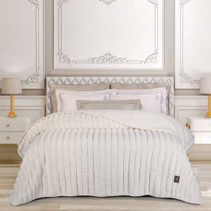 3477 ΚΟΥΒΕΡΤΑ ΥΠΕΡΔΙΠΛΗ FAUX FUR-FLANNEL / GREENWICH POLO CLUB
