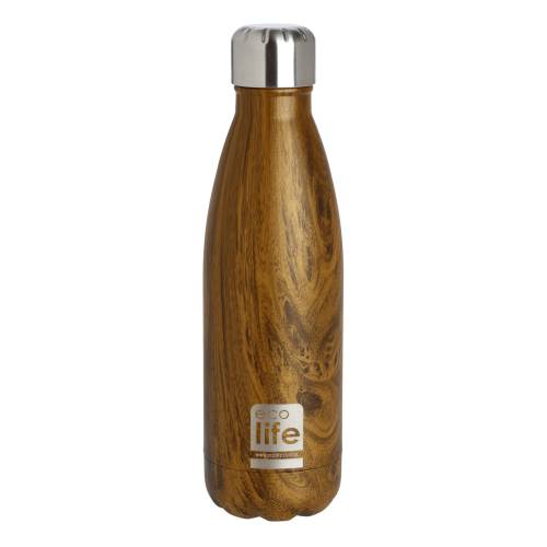 ΜΕΤΑΛΛΙΚΟ ΜΠΟΥΚΑΛΙ ΘΕΡΜΟΣ 500ml WOOD / ECOLIFE