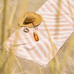 Πετσέτα θαλάσσης 80x160cm GOFIS HOME Summer breeze Sand 394/ 21 Πετσέτα θαλάσσης 80x160cm GOFIS HOME Summer breeze Sand 394/ 21