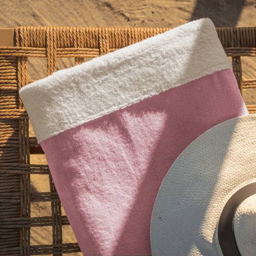 Πετσέτα θαλάσσης 90x170cm GOFIS HOME  Coral sense Gum Pink  / Vanilla 519/ 23