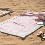 Πετσέτα θαλάσσης 90x170cm GOFIS HOME  Coral sense Gum Pink  / Vanilla 519/ 23