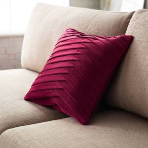 Μαξιλαροθήκη 43x43 / GOFIS HOME Milena Μπορντώ 635A/ 02