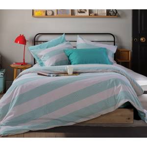 ΣΕΤ ΣΕΝΤΟΝΙΑ ΒΑΜΒΑΚΕΡΑ ΔΙΠΛΑ CASUAL STRIPE 200Χ270 ECRU / NEF-NEF HOMEWARE