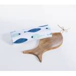 ΞΥΛΙΝΟ ΨΑΡΙ ΜΕ ΠΟΤΗΡΟΠΑΝΟ SARDINES BLUE 40X70 / NEF-NEF HOMEWARE