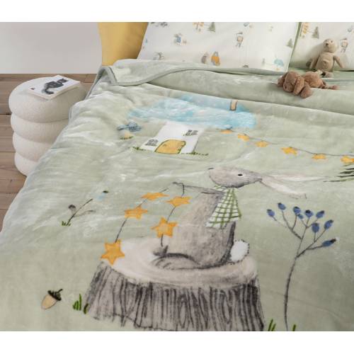 ΠΑΙΔΙΚΗ ΚΟΥΒΕΡΤΑ WOODLAND PARTY 160Χ220 / NEF-NEF HOMEWARE Kids