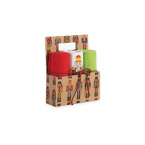 ΧΡΙΣΤΟΥΓΕΝΝΙΑΤΙΚΟ ΚΑΛΑΘΙ NUTCRACKER ΜΕ ΠΟΤΗΡΟΠΑΝΑ ΣΕΤ 3ΤΜΧ / NEF-NEF HOMEWARE Xmas