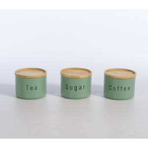 ΔΟΧΕΙΟ ΑΠΟΗΘΗΚΕΥΣΗΣ ΣΕΤ 3 ΤΜΧ 12X12X8,8 COFFEE-TEA-SUGAR / NEF-NEF HOMEWARE