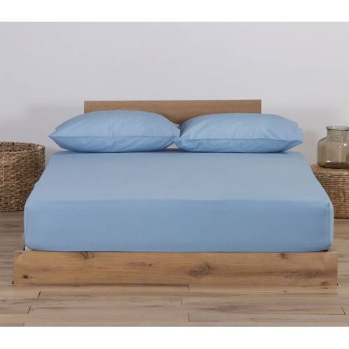 ΣΕΝΤΟΝΙ 100% ΒΑΜΒΑΚΙ KING SIZE 180X200+30 JERSEY L.BLUE / NEF-NEF HOMEWARE