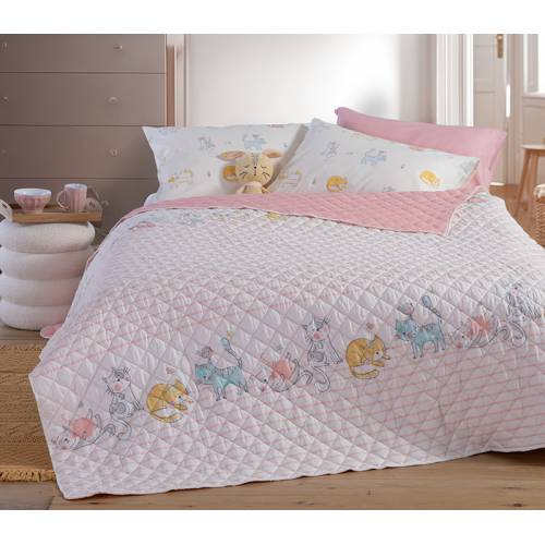 ΠΑΙΔΙΚΟ ΚΟΥΒΕΡΛΙ ΜΟΝΟ CAT LIFE 180X240 / NEF-NEF HOMEWARE Kids