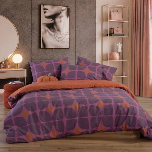Σετ Σεντόνια Βαμβακερά Υπέρδιπλα με Λάστιχο Casual Coreo / NEF-NEF