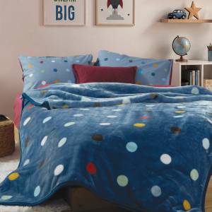 Κουβέρτα Παιδική Dots Blue 160x220 / NEF-NEF Kids