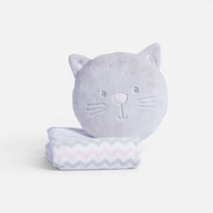 Κουβερτάκι με Μαξιλάρι Βρεφικό Fleece Cat 75x100 / NEF-NEF Baby