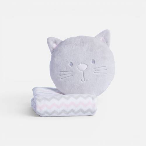 Κουβερτάκι με Μαξιλάρι Βρεφικό Fleece Cat 75x100 / NEF-NEF Baby